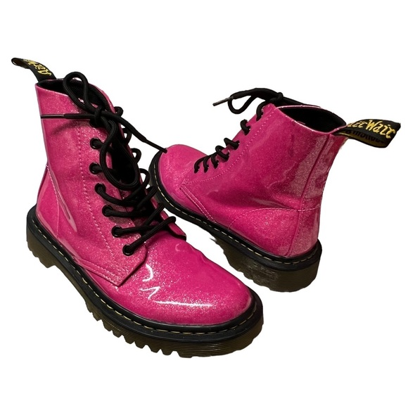 Dr. Martens Luana Hot Pink Glitter Boots Size 6 Barbie Barbiecore - Picture 2 of 11